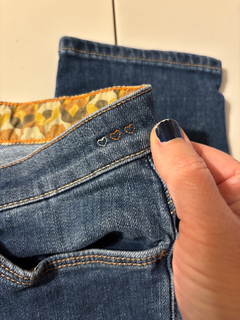 Dittos Medium Wash Skinny Jeans Size 26 Embroidered Elevated Casual Cottagecore - Picture 3 of 10